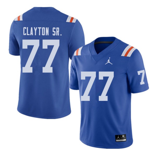 Jordan Brand Men #77 Antonneous Clayton Sr. Florida Gators Throwback Alternate College Football Jerseys